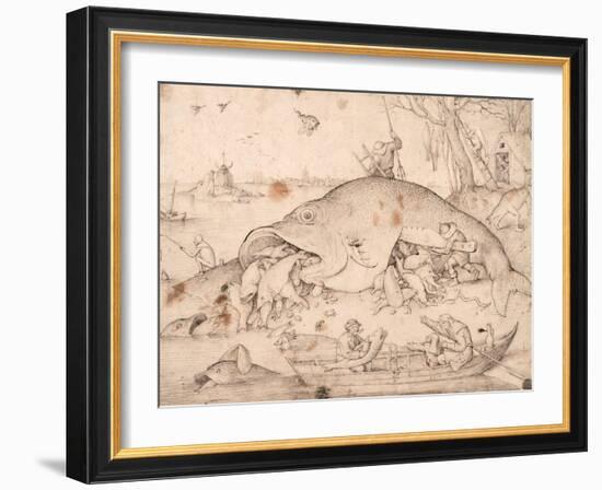 Big Fish Eat Little Fish-Pieter Bruegel the Elder-Framed Giclee Print