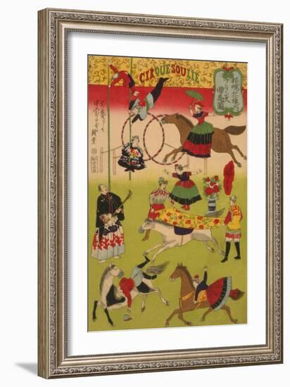 Big French Circus on the Grounds of Shokonsha (Yasukuni) Shrine No.1-Ando Hiroshige-Framed Art Print