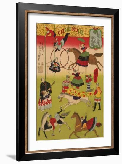 Big French Circus on the Grounds of Shokonsha (Yasukuni) Shrine No.1-Ando Hiroshige-Framed Art Print