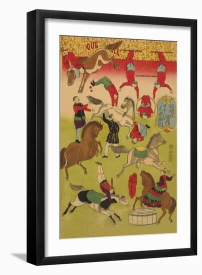 Big French Circus on the Grounds of Shokonsha (Yasukuni) Shrine No.3-Ando Hiroshige-Framed Art Print