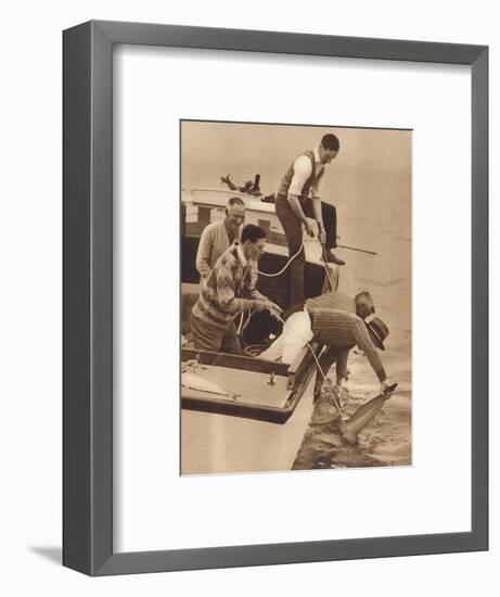 'Big Game Fishing, Bay of Islands, New Zealand', c1927, (1937)-Unknown-Framed Photographic Print