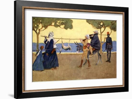 Big Game Hunters', 1908-Lance Thackeray-Framed Giclee Print