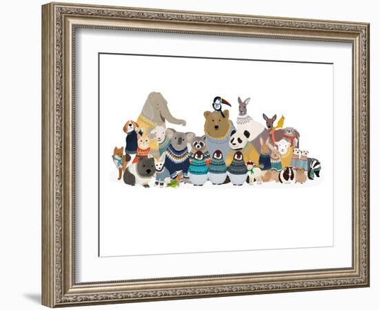 Big Group of Friends in Jumpers-Hanna Melin-Framed Giclee Print