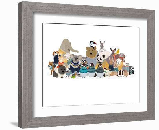 Big Group of Friends in Jumpers-Hanna Melin-Framed Giclee Print