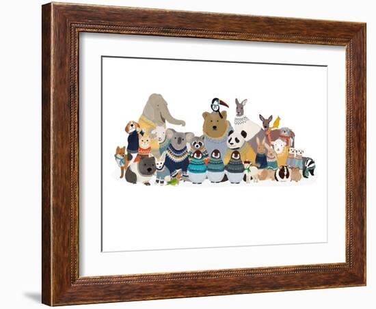 Big Group of Friends in Jumpers-Hanna Melin-Framed Giclee Print