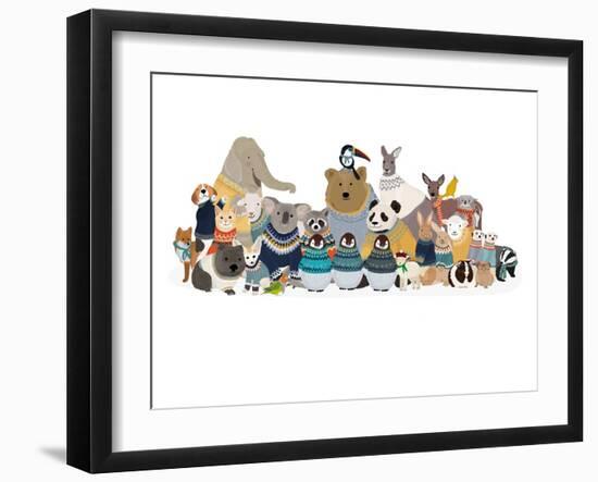 Big Group of Friends in Jumpers-Hanna Melin-Framed Giclee Print