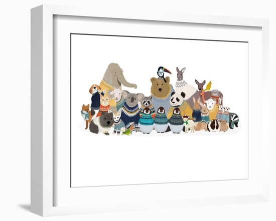 Big Group of Friends in Jumpers-Hanna Melin-Framed Giclee Print