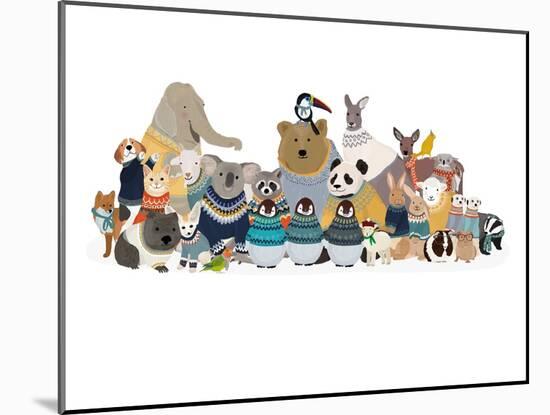 Big Group of Friends in Jumpers-Hanna Melin-Mounted Giclee Print