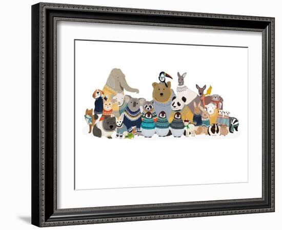 Big Group of Friends in Jumpers-Hanna Melin-Framed Giclee Print