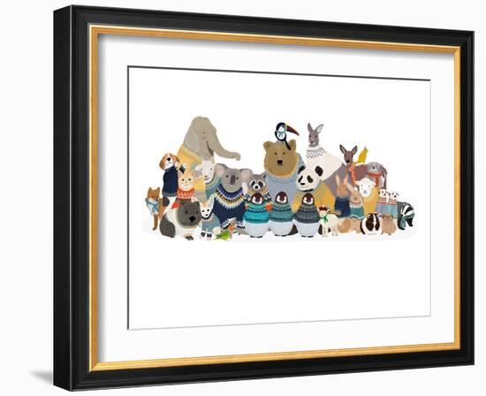 Big Group of Friends in Jumpers-Hanna Melin-Framed Giclee Print