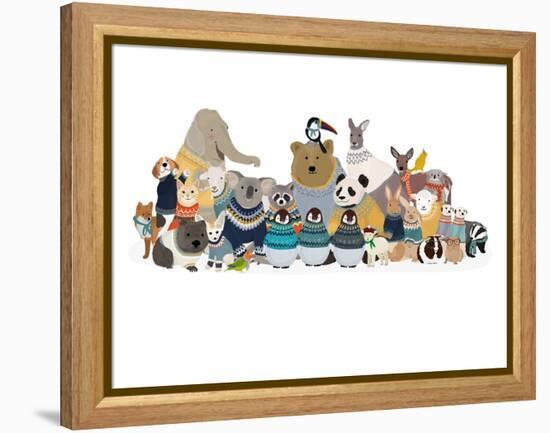 Big Group of Friends in Jumpers-Hanna Melin-Framed Premier Image Canvas