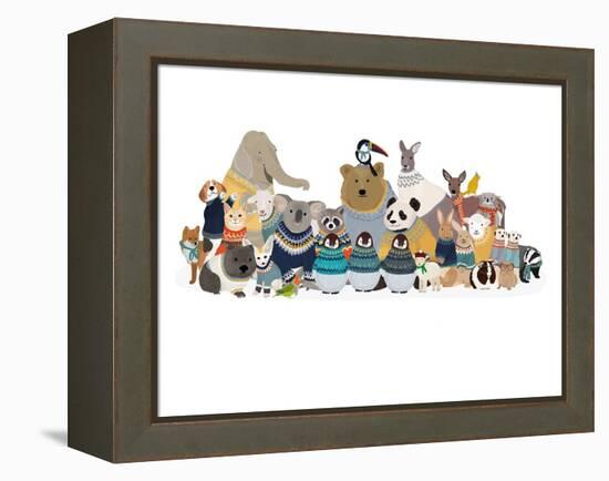 Big Group of Friends in Jumpers-Hanna Melin-Framed Premier Image Canvas