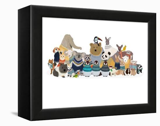 Big Group of Friends in Jumpers-Hanna Melin-Framed Premier Image Canvas