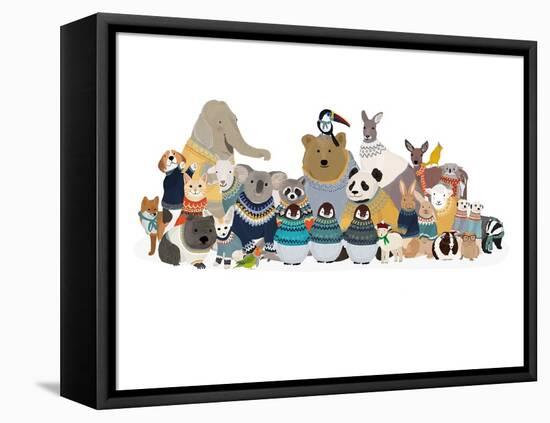 Big Group of Friends in Jumpers-Hanna Melin-Framed Premier Image Canvas