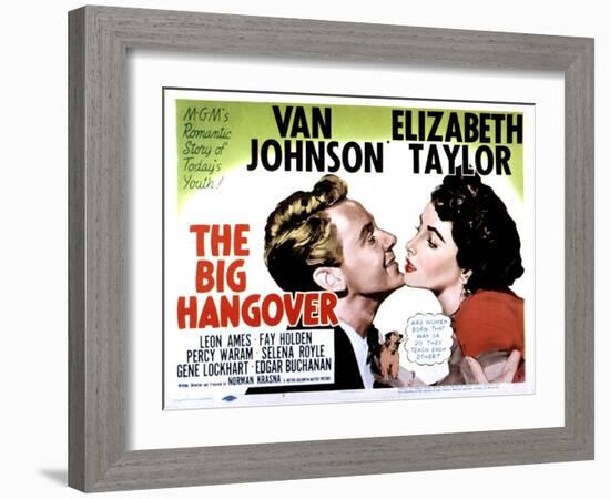 Big Hangover, Van Johnson, Elizabeth Taylor, 1950-null-Framed Photo