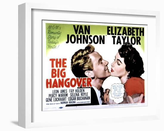 Big Hangover, Van Johnson, Elizabeth Taylor, 1950-null-Framed Photo