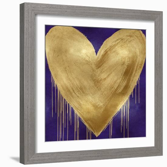 Big Hearted Gold on Purple-Lindsay Rodgers-Framed Art Print