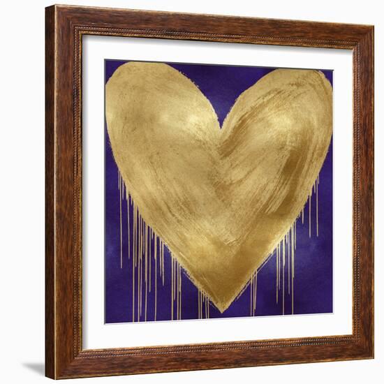 Big Hearted Gold on Purple-Lindsay Rodgers-Framed Art Print