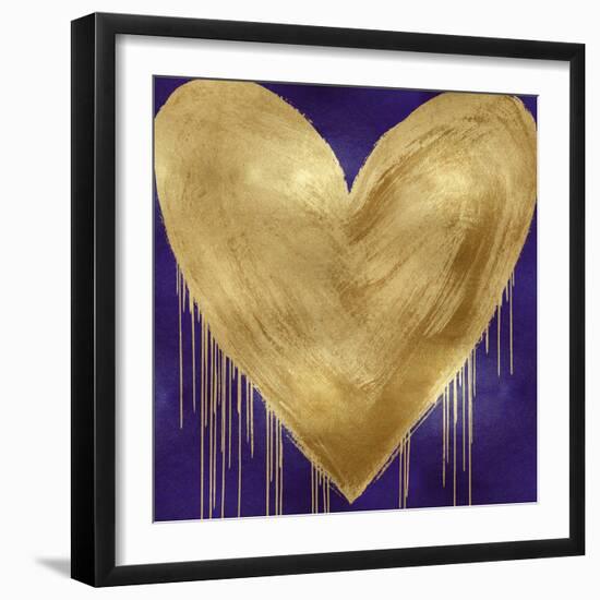 Big Hearted Gold on Purple-Lindsay Rodgers-Framed Art Print