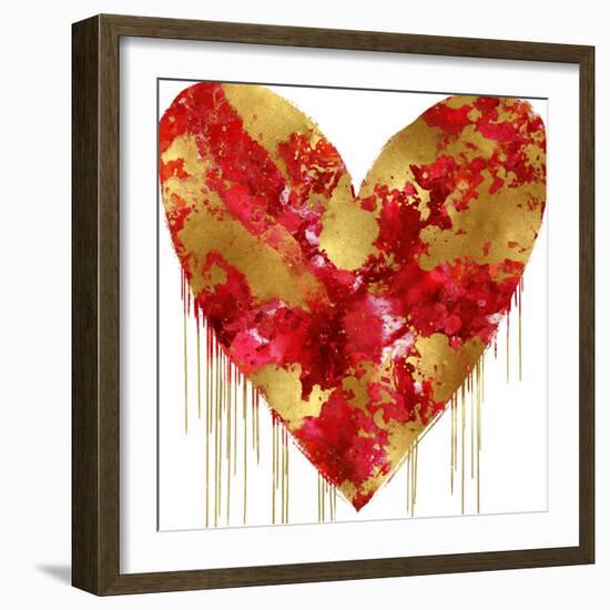 Big Hearted Red and Gold-Lindsay Rodgers-Framed Art Print