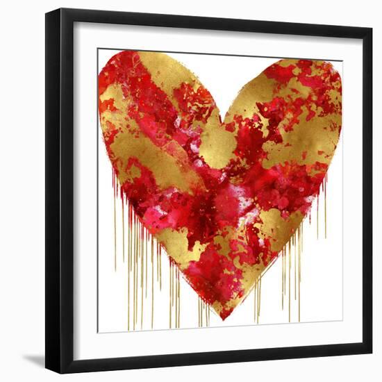 Big Hearted Red and Gold-Lindsay Rodgers-Framed Art Print