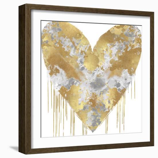 Big Hearted Silver and Gold-Lindsay Rodgers-Framed Art Print