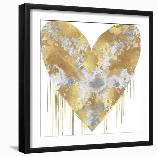 Big Hearted Silver and Gold-Lindsay Rodgers-Framed Art Print