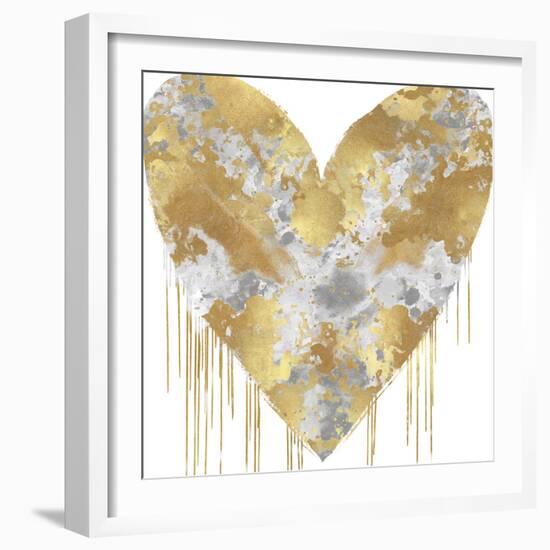 Big Hearted Silver and Gold-Lindsay Rodgers-Framed Art Print