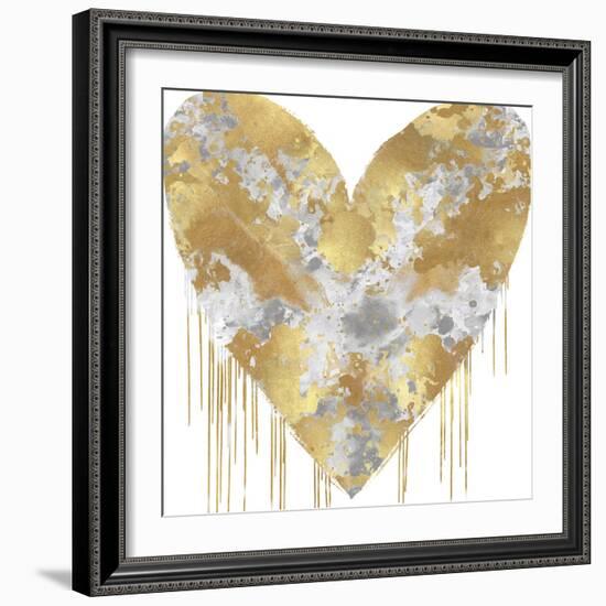 Big Hearted Silver and Gold-Lindsay Rodgers-Framed Art Print