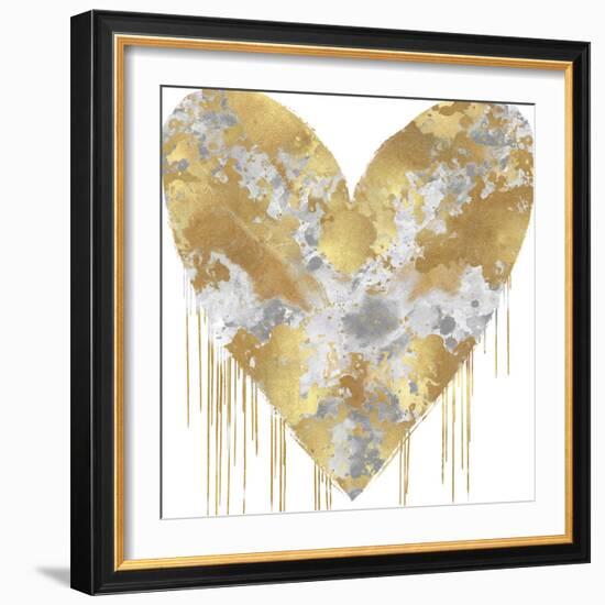 Big Hearted Silver and Gold-Lindsay Rodgers-Framed Art Print