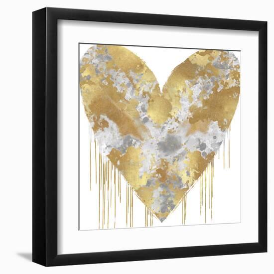 Big Hearted Silver and Gold-Lindsay Rodgers-Framed Art Print