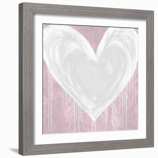 Big Hearted White on Pink-Lindsay Rodgers-Framed Art Print