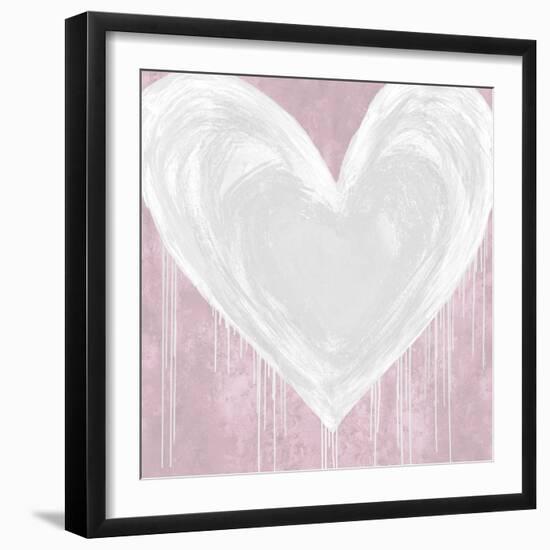 Big Hearted White on Pink-Lindsay Rodgers-Framed Art Print