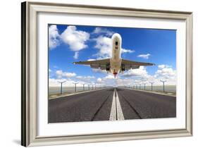 Big Jet Plane Taking off Runway-Jag_cz-Framed Photographic Print