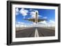 Big Jet Plane Taking off Runway-Jag_cz-Framed Photographic Print