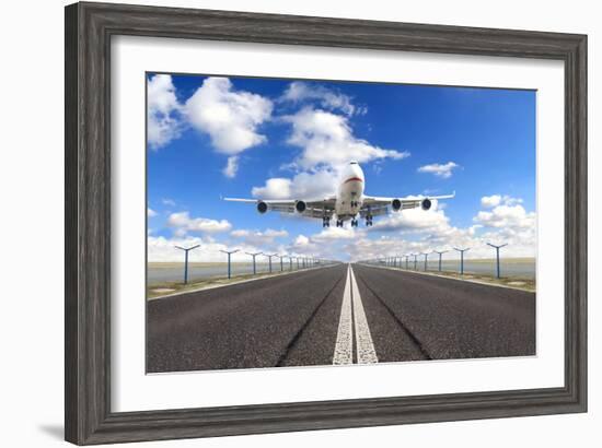 Big Jet Plane Taking off Runway-Jag_cz-Framed Photographic Print