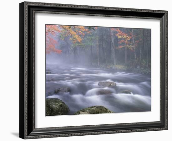 Big Moose River Rapids in Fall, Adirondacks, New York, USA-Nancy Rotenberg-Framed Photographic Print