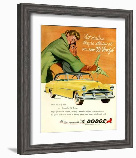 Big New Dependable 52 Dodge-null-Framed Art Print