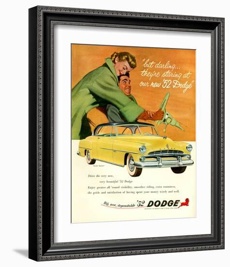 Big New Dependable 52 Dodge-null-Framed Art Print