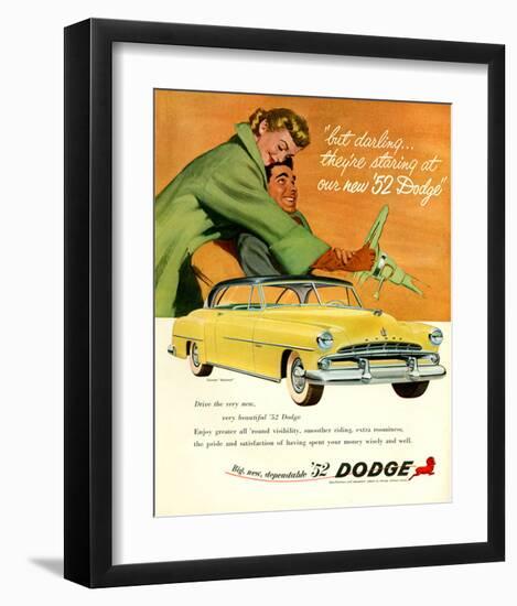 Big New Dependable 52 Dodge-null-Framed Art Print