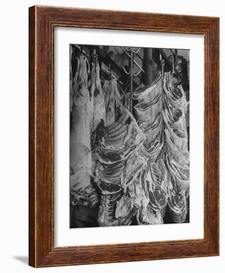 Big Pieces of Meat Hanging in the Wholesaler's Shop-Al Fenn-Framed Photographic Print