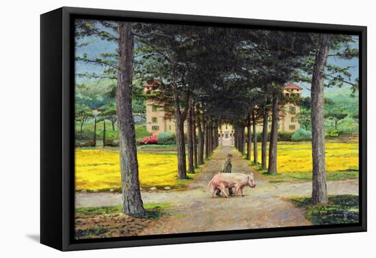 Big Pig, Pistoia, Tuscany-Trevor Neal-Framed Premier Image Canvas