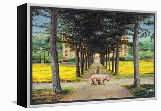 Big Pig, Pistoia, Tuscany-Trevor Neal-Framed Premier Image Canvas