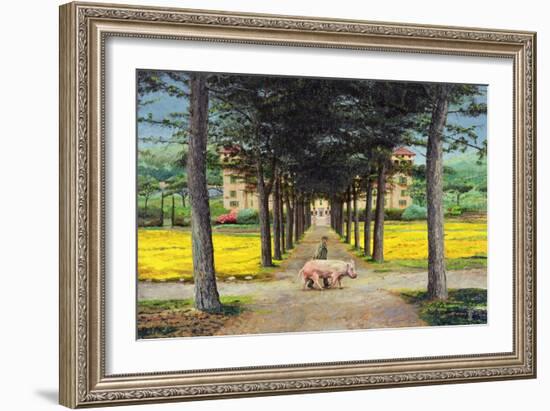 Big Pig, Pistoia, Tuscany-Trevor Neal-Framed Premium Giclee Print