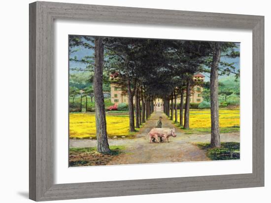 Big Pig, Pistoia, Tuscany-Trevor Neal-Framed Giclee Print