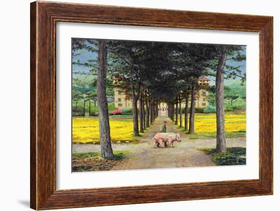 Big Pig, Pistoia, Tuscany-Trevor Neal-Framed Giclee Print