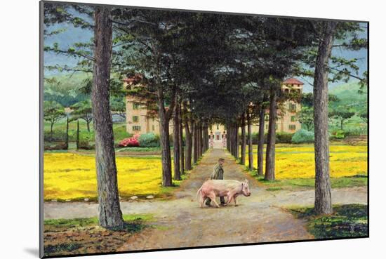 Big Pig, Pistoia, Tuscany-Trevor Neal-Mounted Giclee Print