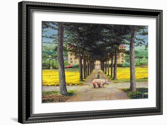 Big Pig, Pistoia, Tuscany-Trevor Neal-Framed Giclee Print