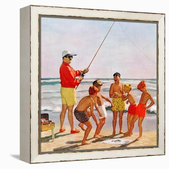 "Big Pole Little Fish", September 1, 1956-Richard Sargent-Framed Premier Image Canvas