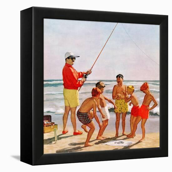 "Big Pole Little Fish", September 1, 1956-Richard Sargent-Framed Premier Image Canvas